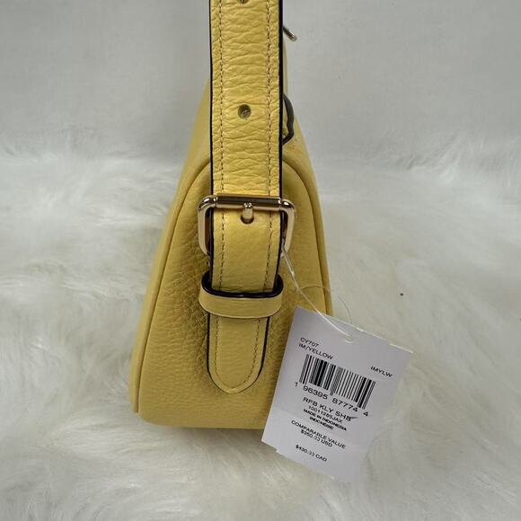 Coach Kailey Shoulder/Crossbody Bag In Pebble Leather/Yellow CY707 NWT - Picture 5 of 11